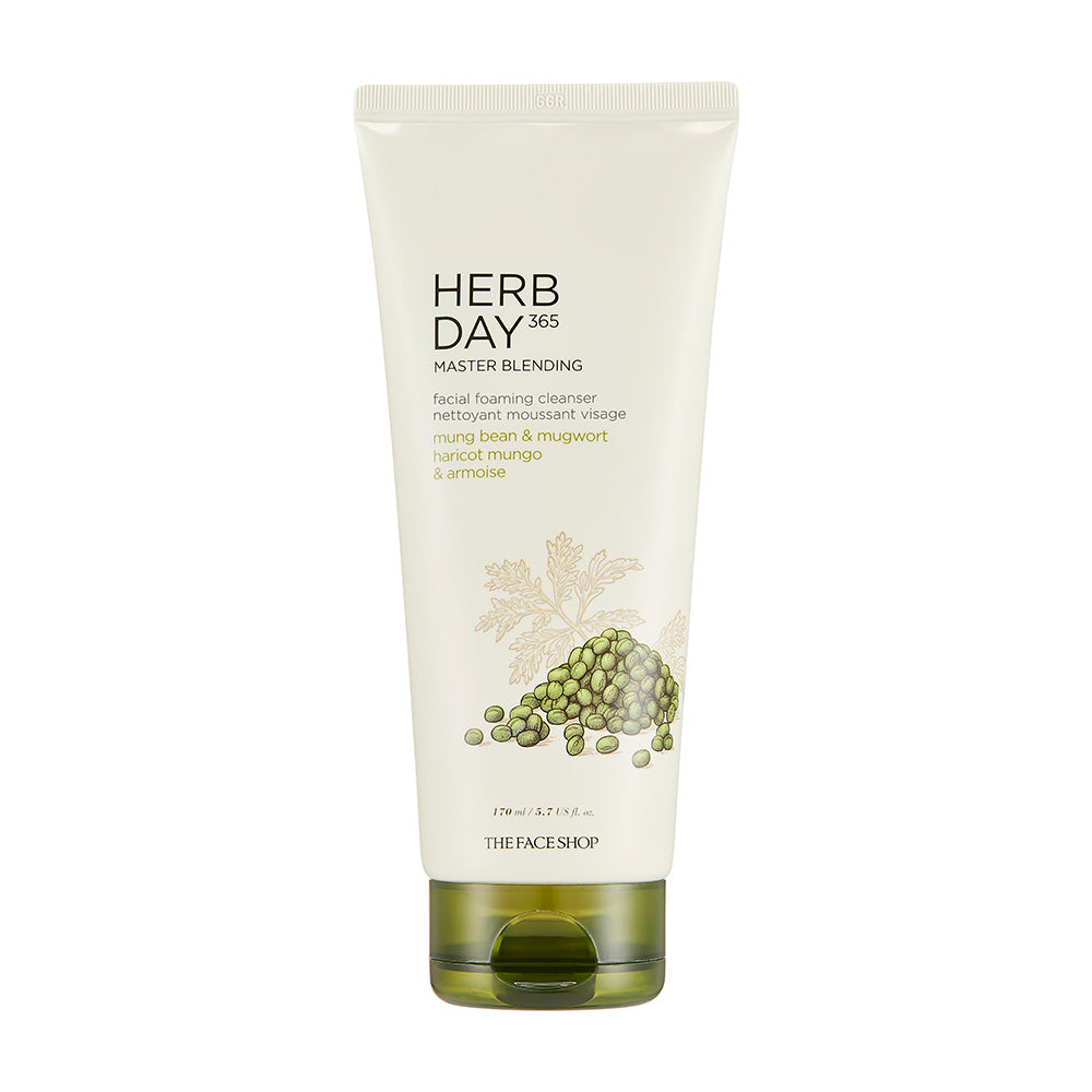 HERB DAY 365 MASTER Blending Facial Foaming Cleanser - Mungbean & Mugwort - THEFACESHOP Australia Queensland