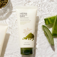 HERB DAY 365 MASTER Blending Facial Foaming Cleanser - Mungbean & Mugwort - THEFACESHOP Australia Queensland