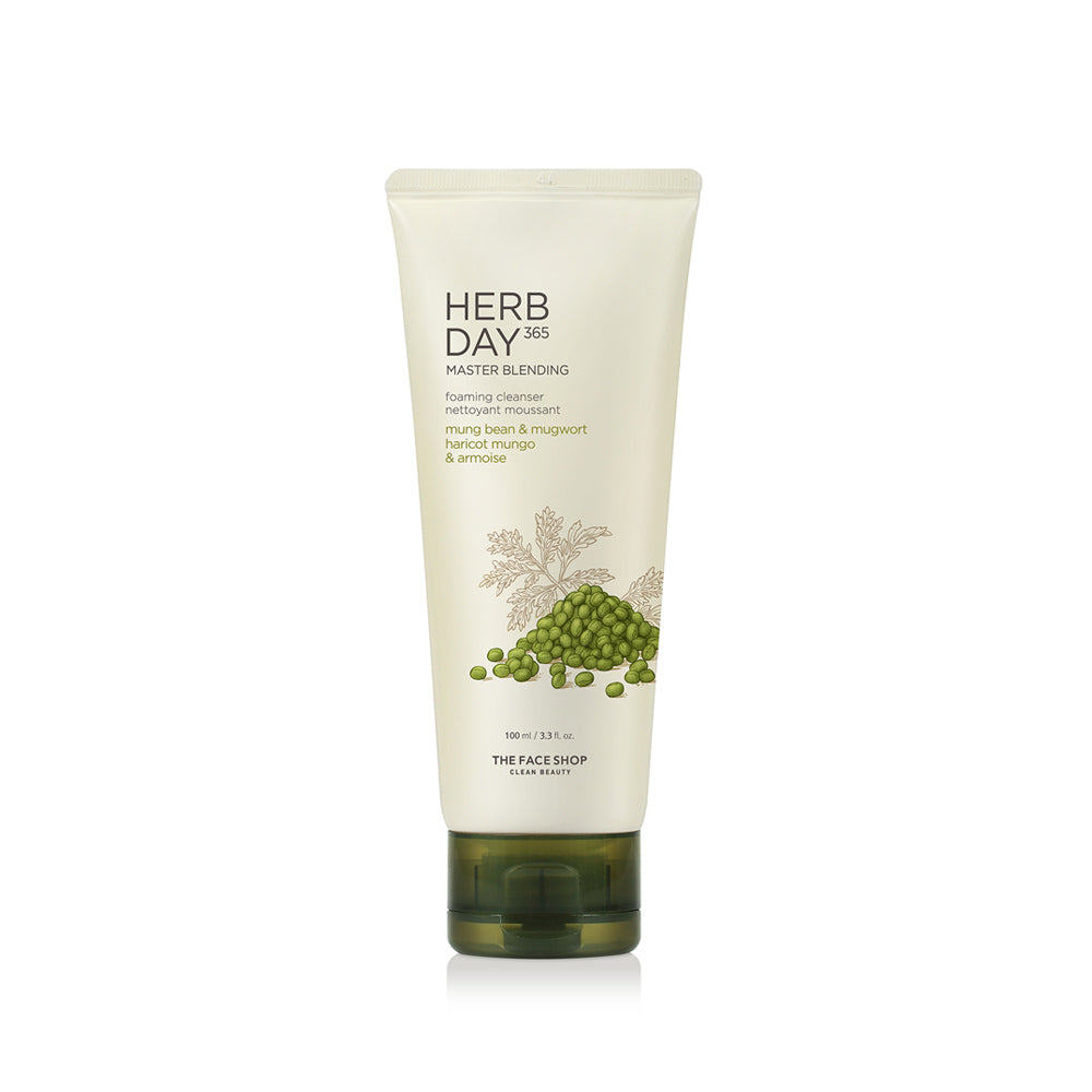 HERB DAY 365 MASTER Blending Facial Foaming Cleanser - Mungbean & Mugwort - THEFACESHOP Australia Queensland