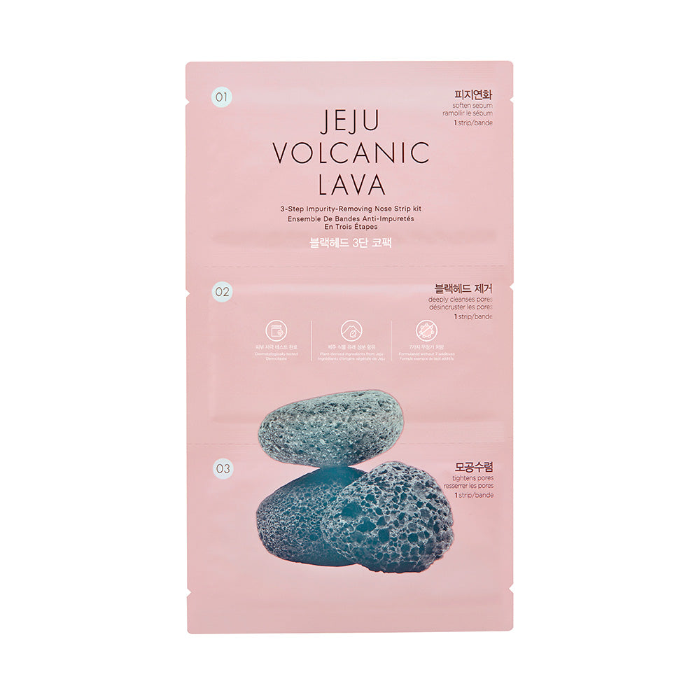 JEJU VOLCANIC LAVA 3-Step Impurity Removing Nose Strip Kit - THEFACESHOP Australia Queensland