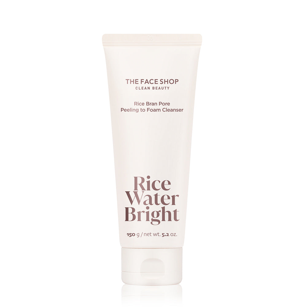 RICE WATER BRIGHT Rice Bran Pore Peeling to Foaming Cleanser - THEFACESHOP Australia Queensland