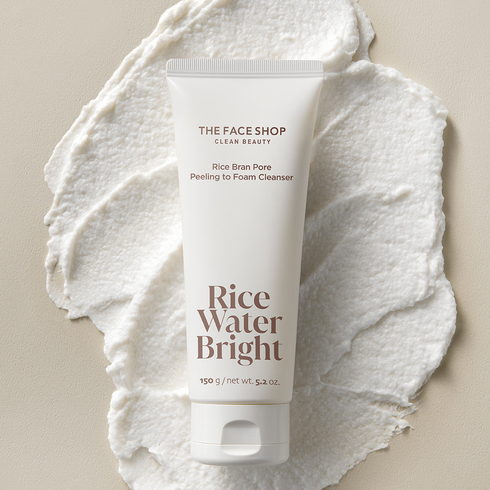 RICE WATER BRIGHT Rice Bran Pore Peeling to Foaming Cleanser - THEFACESHOP Australia Queensland